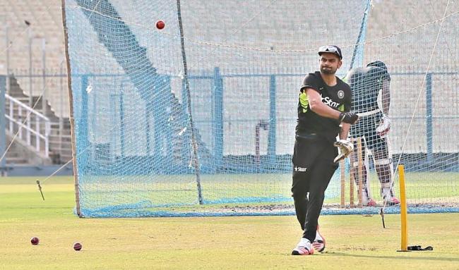 India's Virat Kohli at the nets