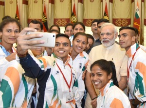 The players met Prime Minister Narendra Modi before leaving for Rio